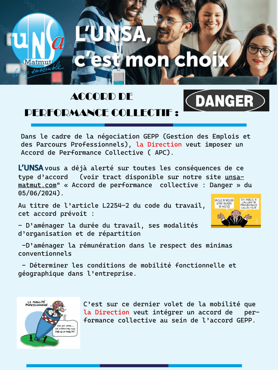 Accord de performance collectif&nbsp;DANGER