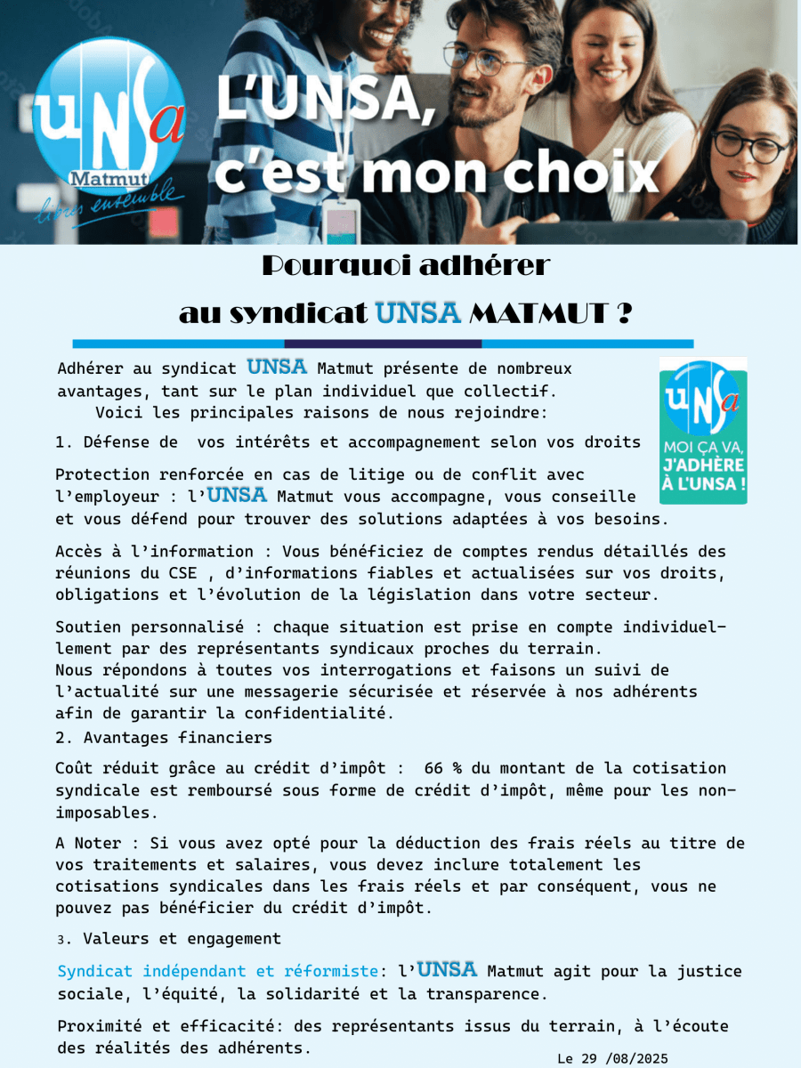 Rejoignez l&rsquo;UNSA